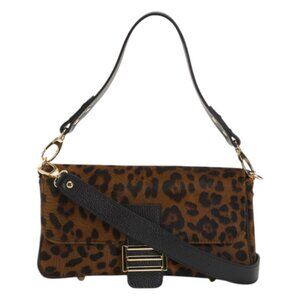 DIVINA FIRENZE Made In Italy Leather Baguette Crossbody